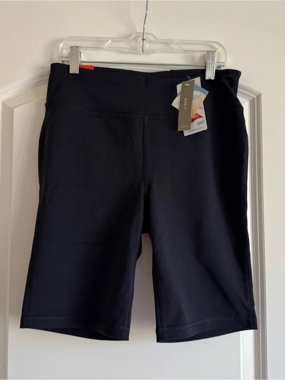 NWT J. Crew Black High-Rise Biker Shorts